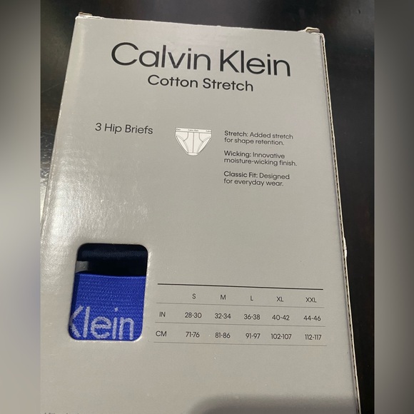 Calvin Klein 3 Hip Briefs Cotton Stretch Classic Fit Size XXL - Picture 7 of 7